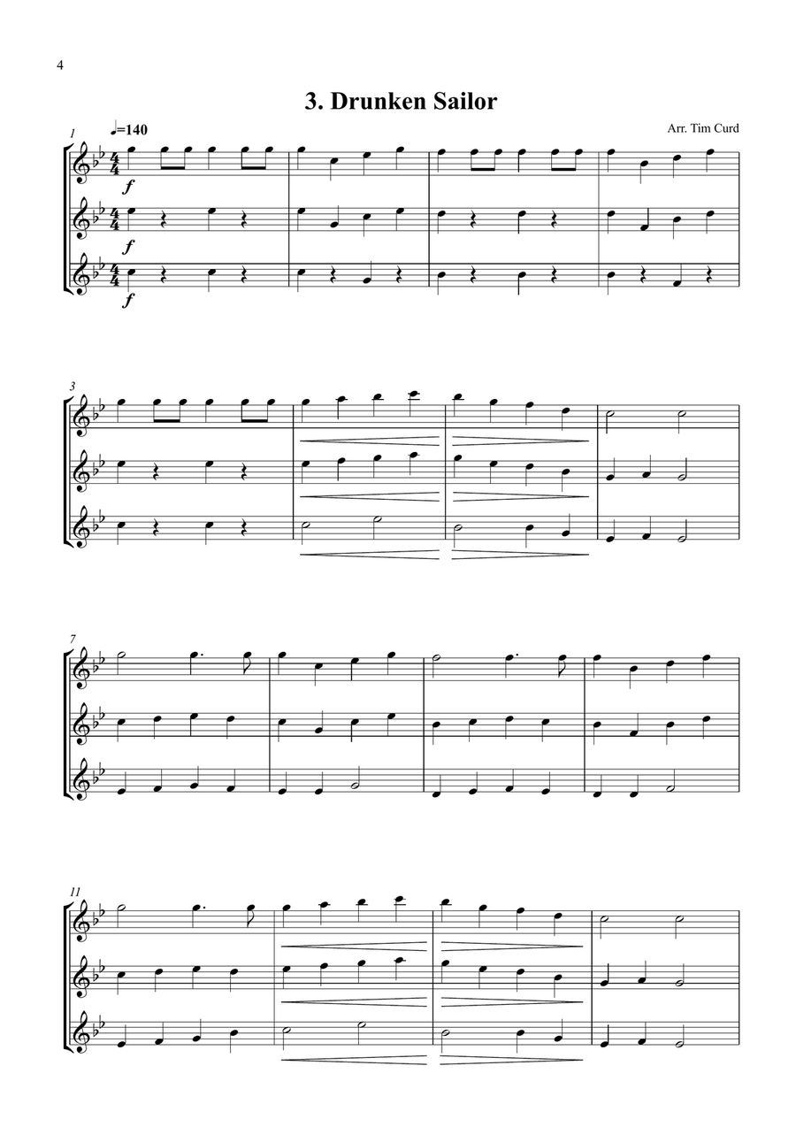 14 Fun Trios For Saxophone Woodwind Trio scores gallery preview page 4