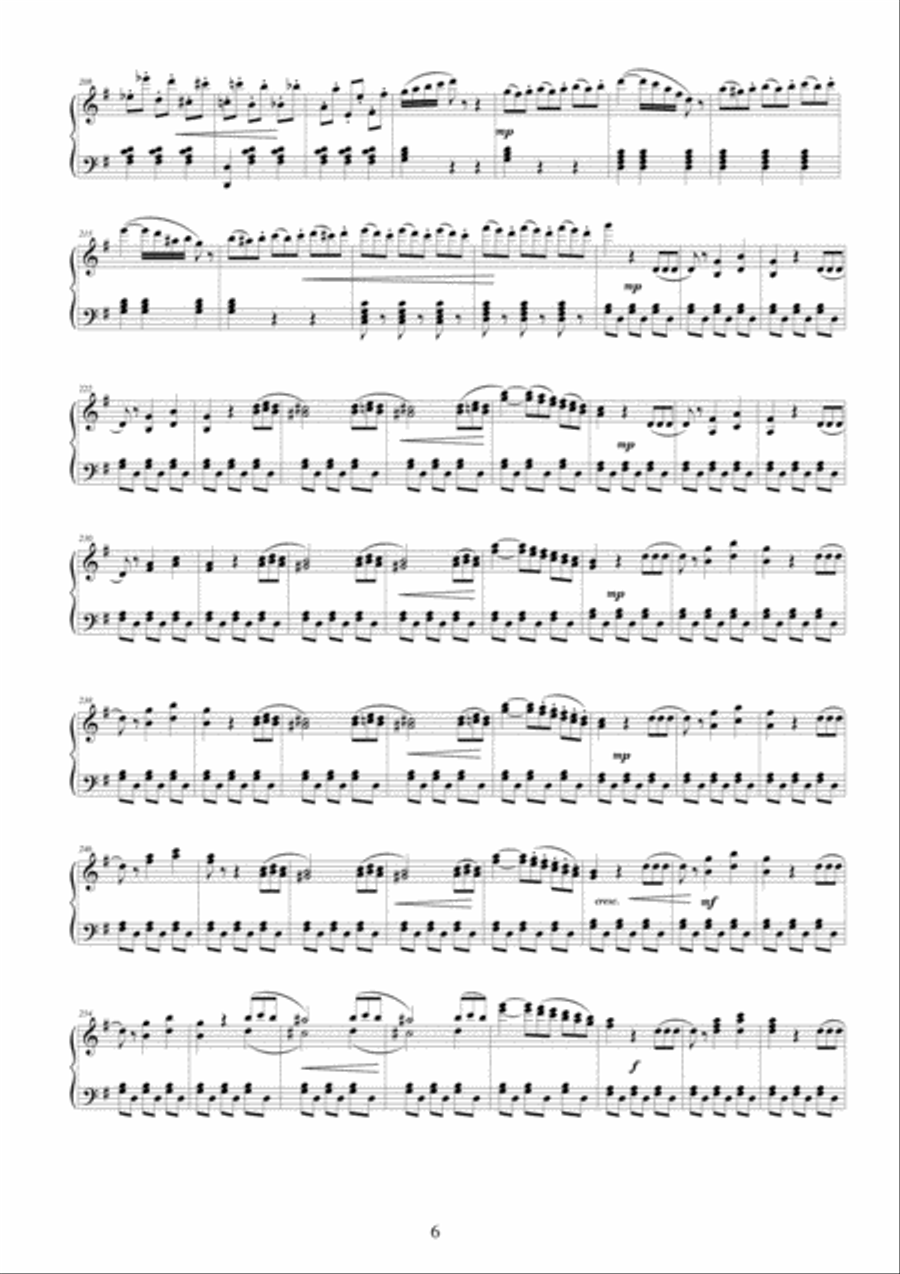 Rossini-La gazza ladra-Ouverture-Solo piano Piano Solo scores gallery preview page 6