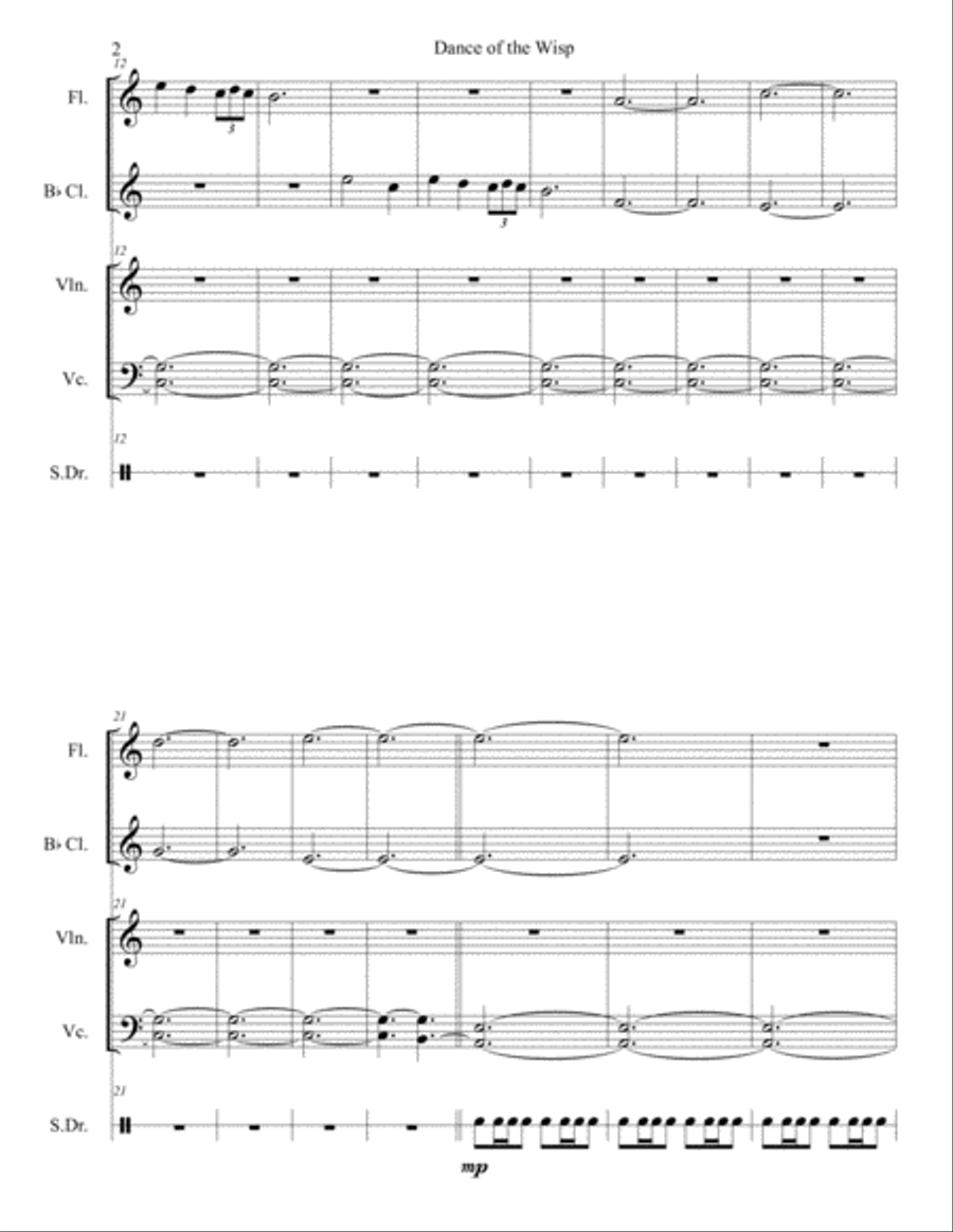 Dance of the Wisp Small Ensemble scores gallery preview page 3
