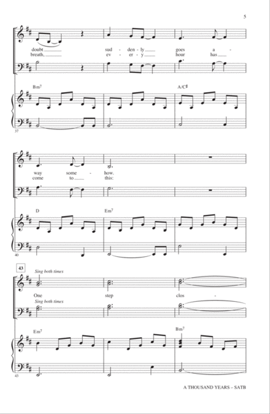 A Thousand Years (arr. Mac Huff) 4-Part scores gallery preview page 4