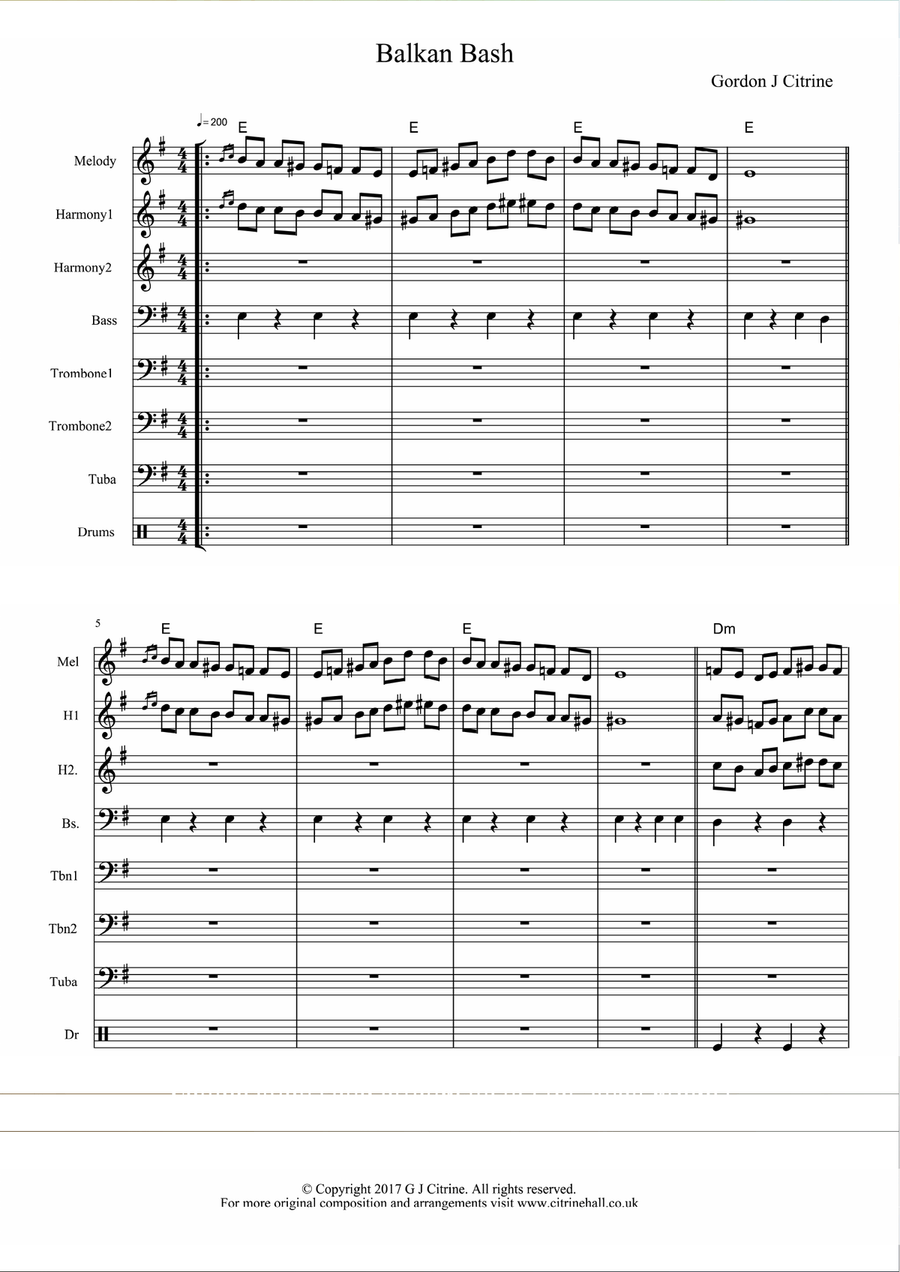 Balkan Bash Woodwind Quintet scores gallery preview page 2