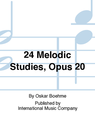 Book cover for 24 Melodic Studies, Opus 20