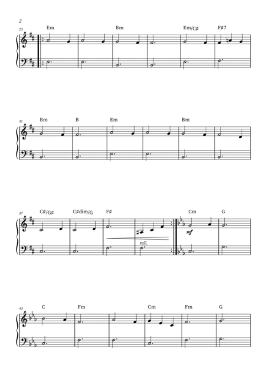 Once Upon A December Once Upon A December Easy Piano scores gallery preview page 2