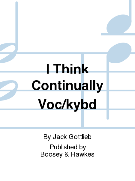 I Think Continually Voc/kybd