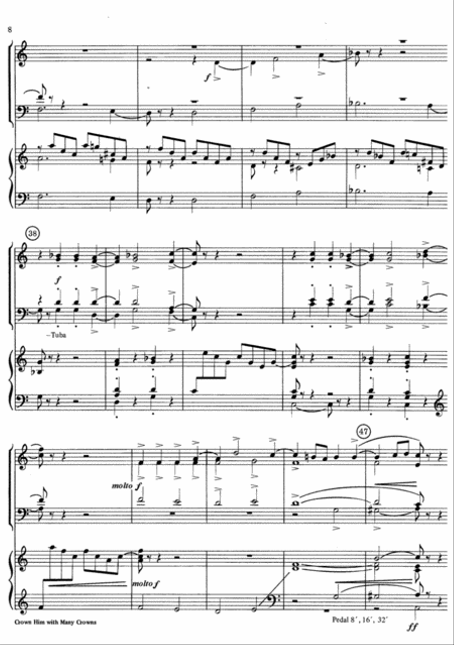 Crown Him with Many Crowns Tuba scores gallery preview page 8