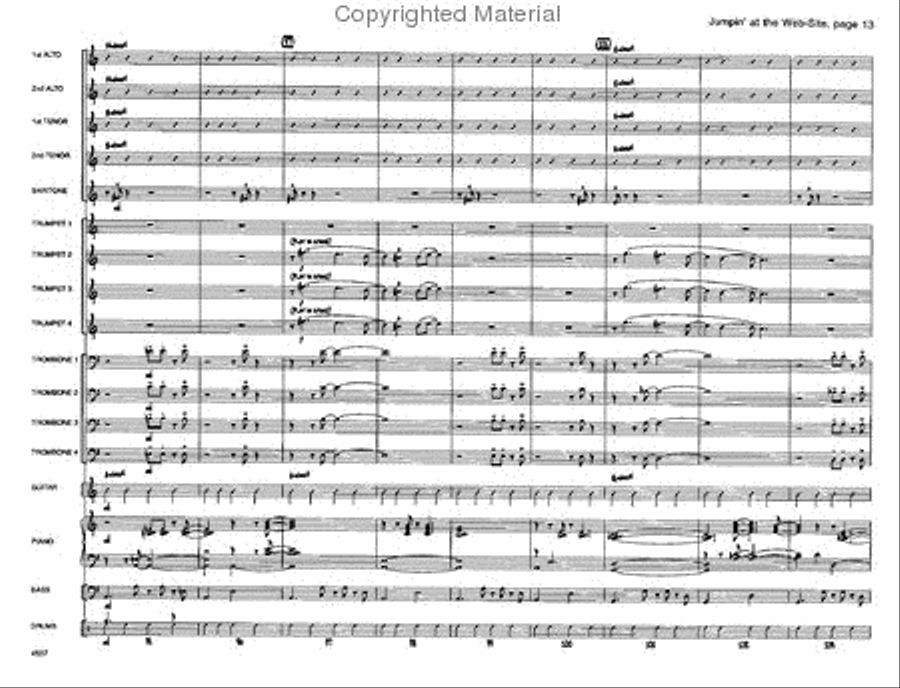 Jumpin' At the Website Jazz Ensemble scores gallery preview page 13