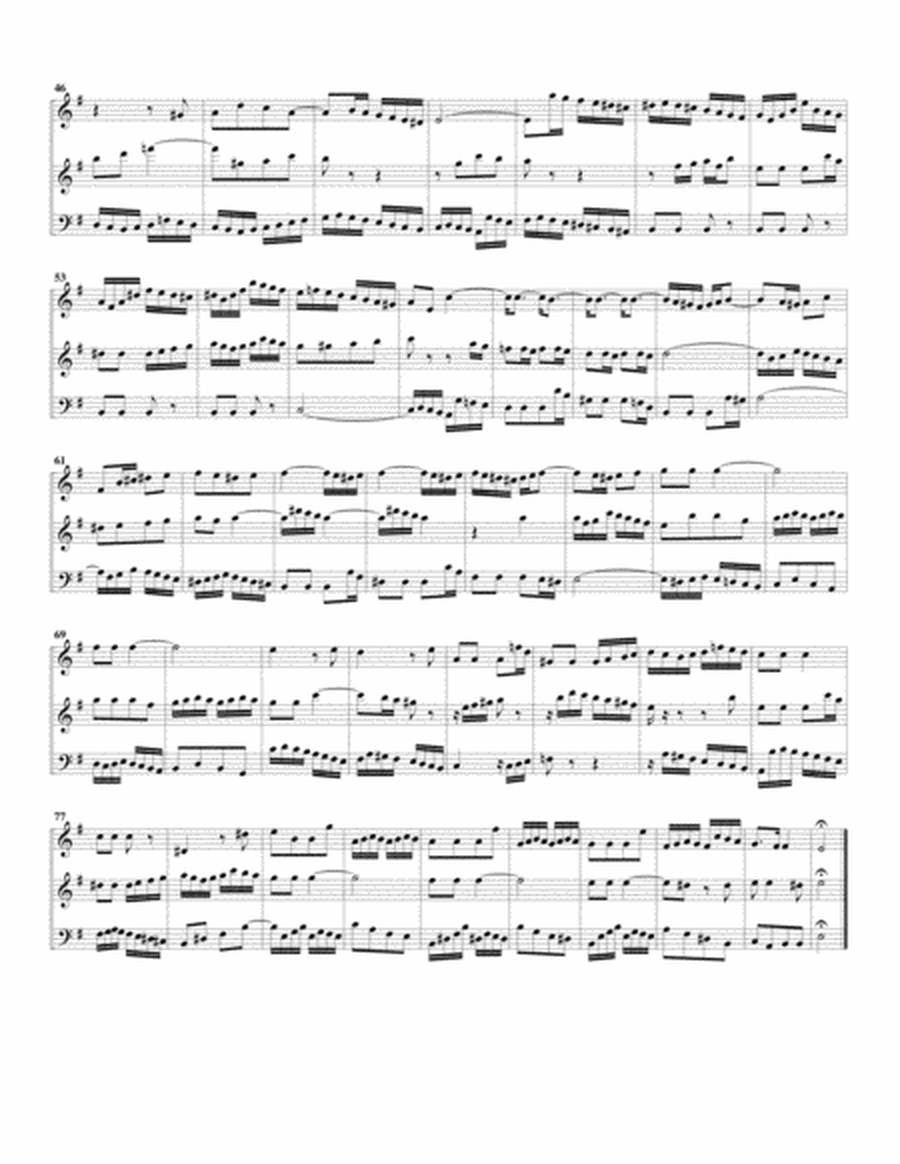 Fugue from Das wohltemperierte Klavier II, BWV 881/II (arrangement for 3 recorders)