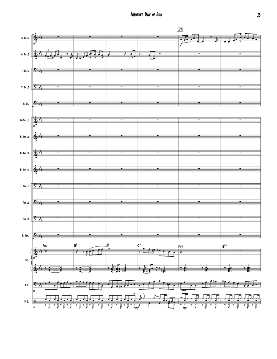 Another Day Of Sun Jazz Ensemble scores gallery preview page 4