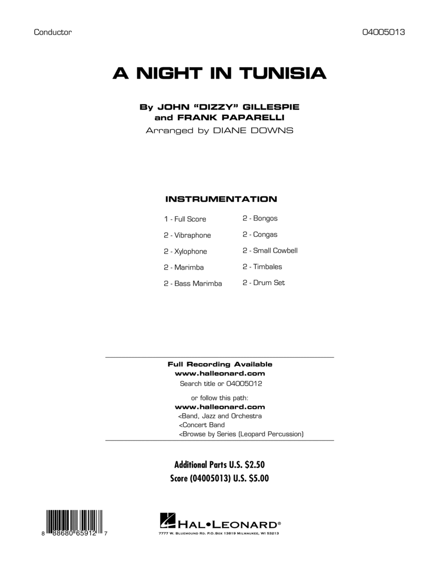 A Night in Tunisia - Full Score