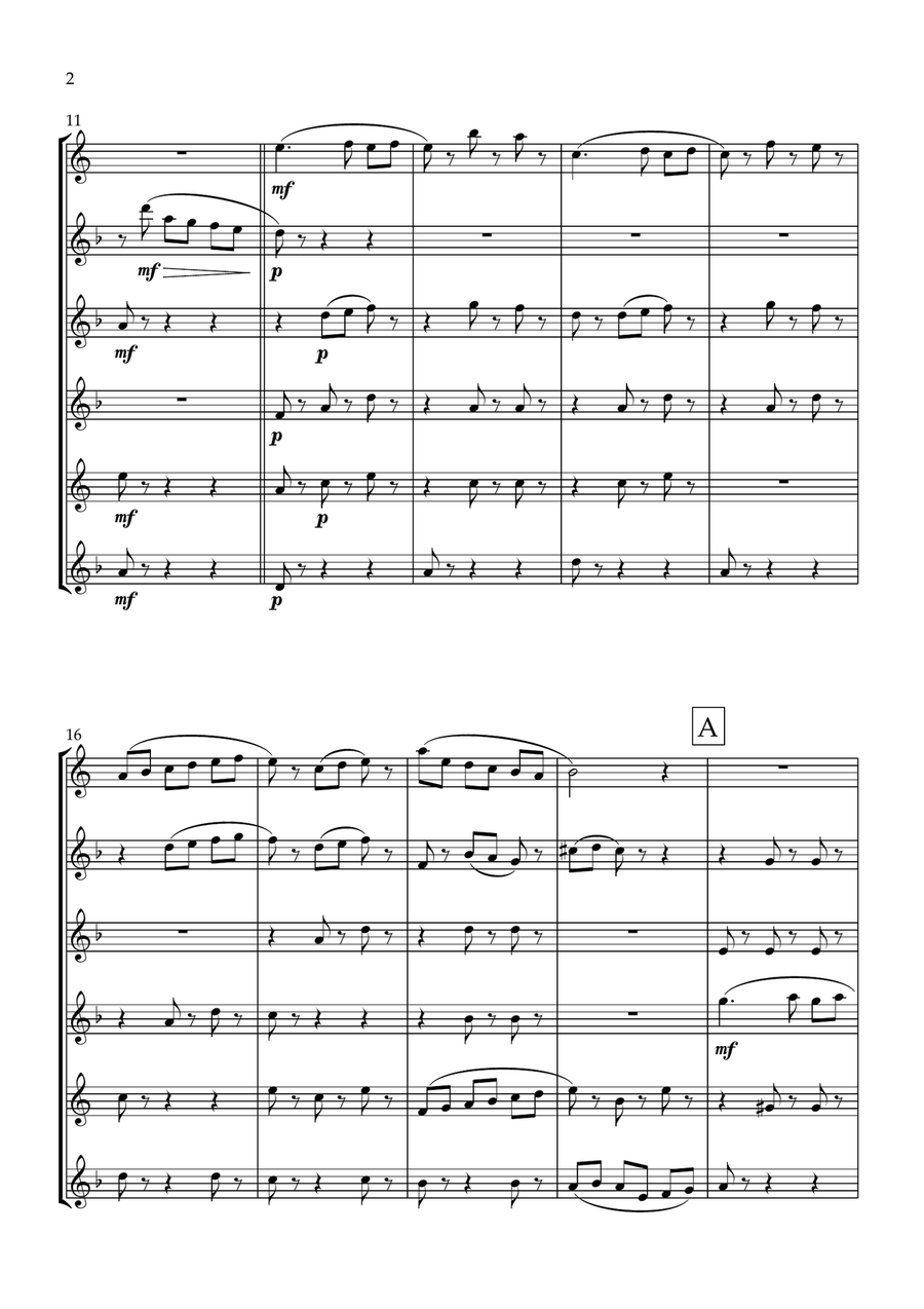 Midnight Carousel for Clarinet Choir Clarinet Choir scores gallery preview page 3