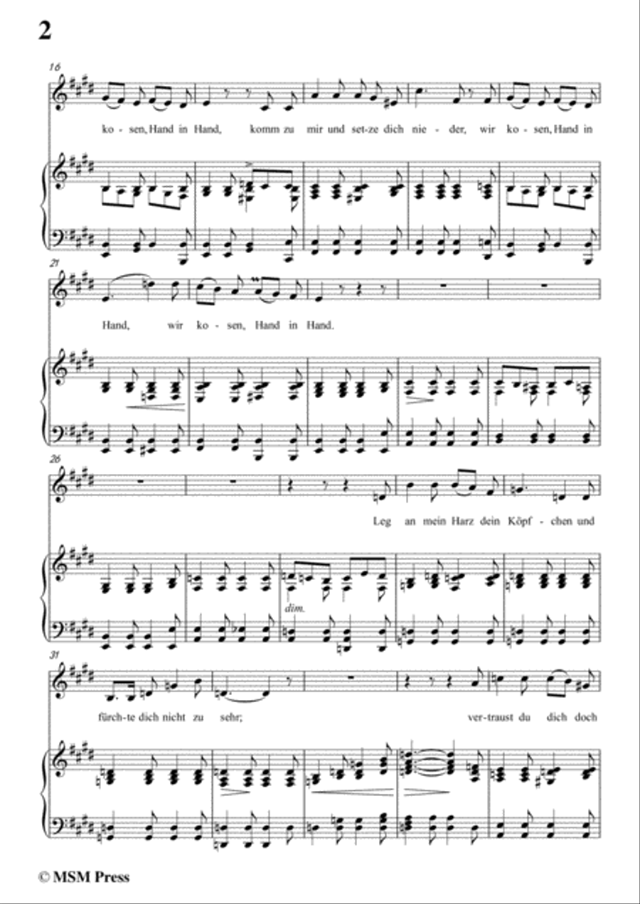 Schubert-Das Fischermädchen,in E Major,for Voice and Piano Voice Solo scores gallery preview page 4
