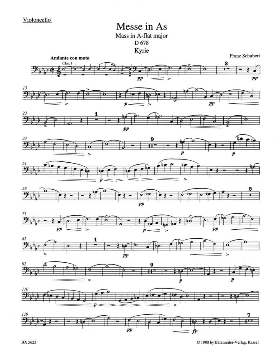 Missa A flat major D 678 Mass scores gallery preview page 1
