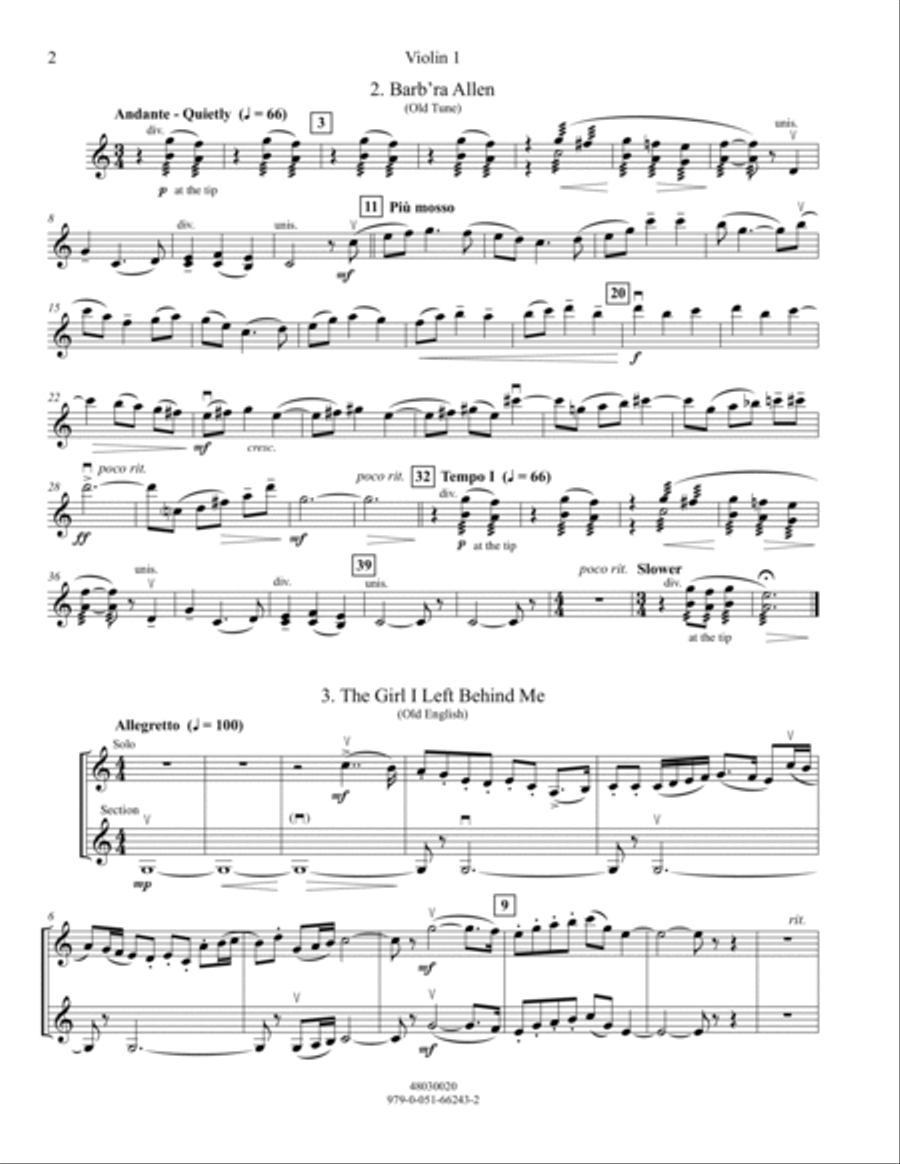 English Suite - Violin 1 English Suite - Violin 1 Orchestra scores gallery preview page 2