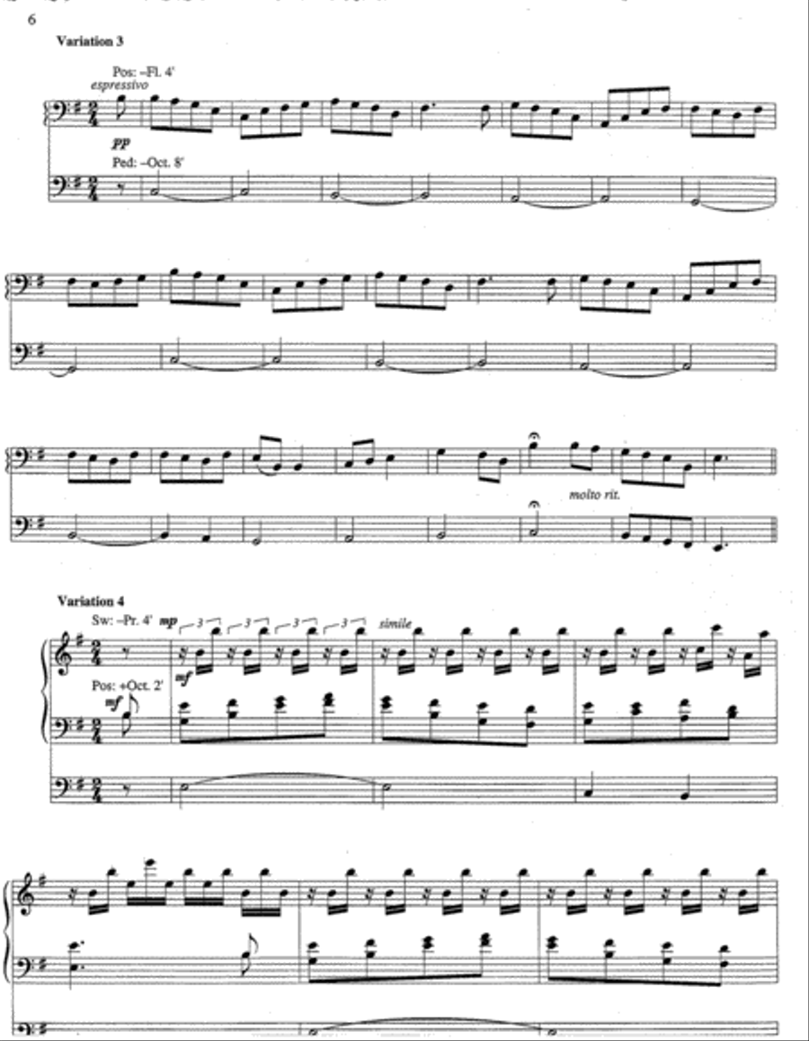 Variations on Twas in the Moon of Wintertime Organ scores gallery preview page 3