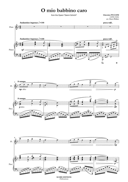 Puccini: O Mio Babbino Caro (for Flute and Piano) image number null
