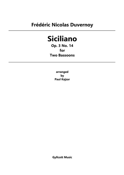 Siciliano for Two Bassoons