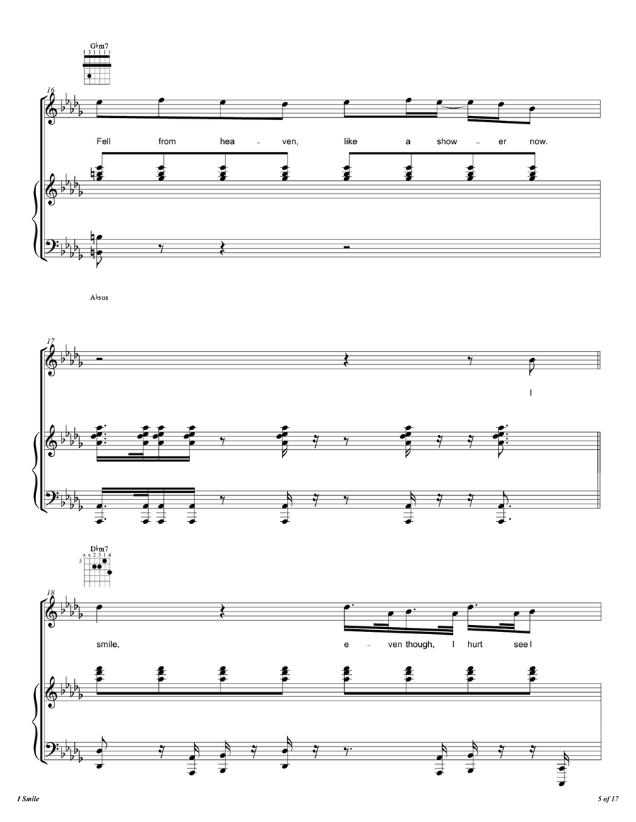 I Smile Piano, Vocal scores gallery preview page 6