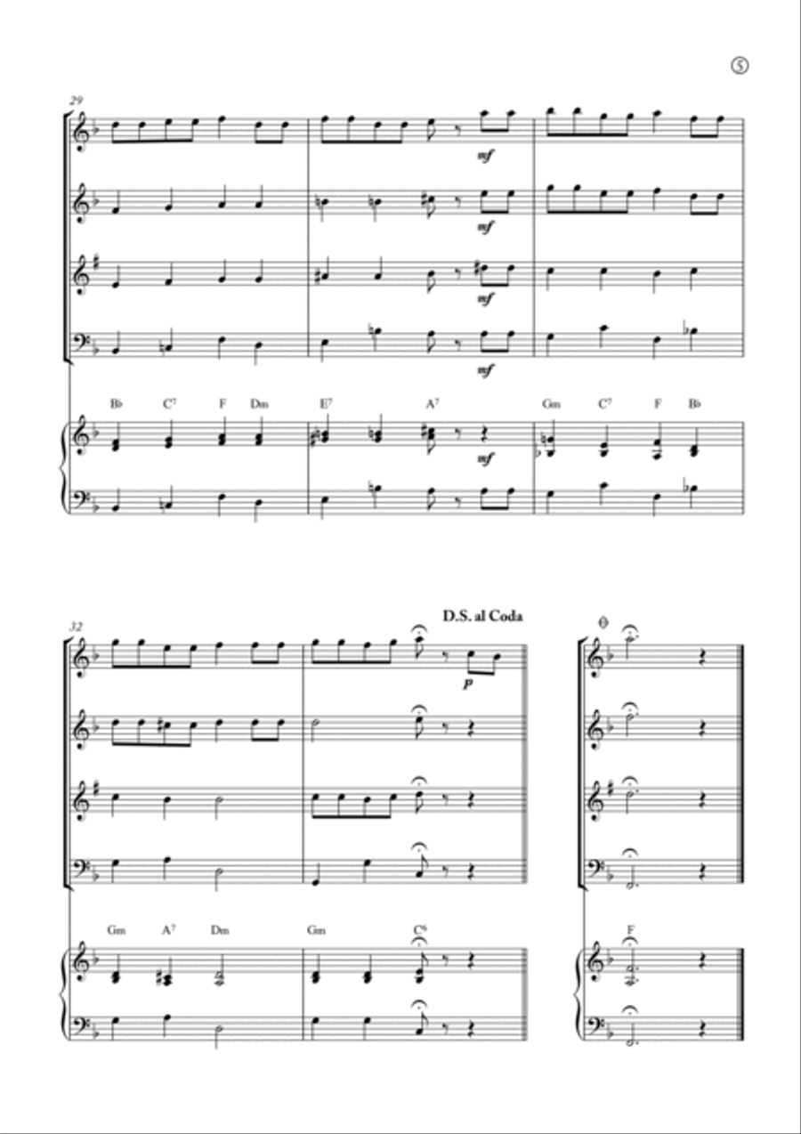 Hymne A L'amour Woodwind Quartet scores gallery preview page 5