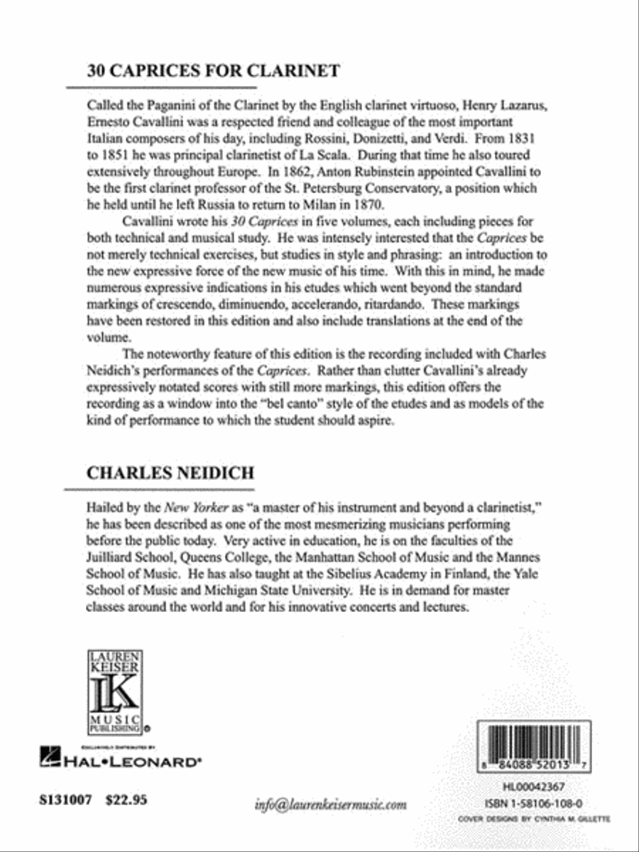30 Caprices for Clarinet Clarinet Solo scores gallery preview page 2