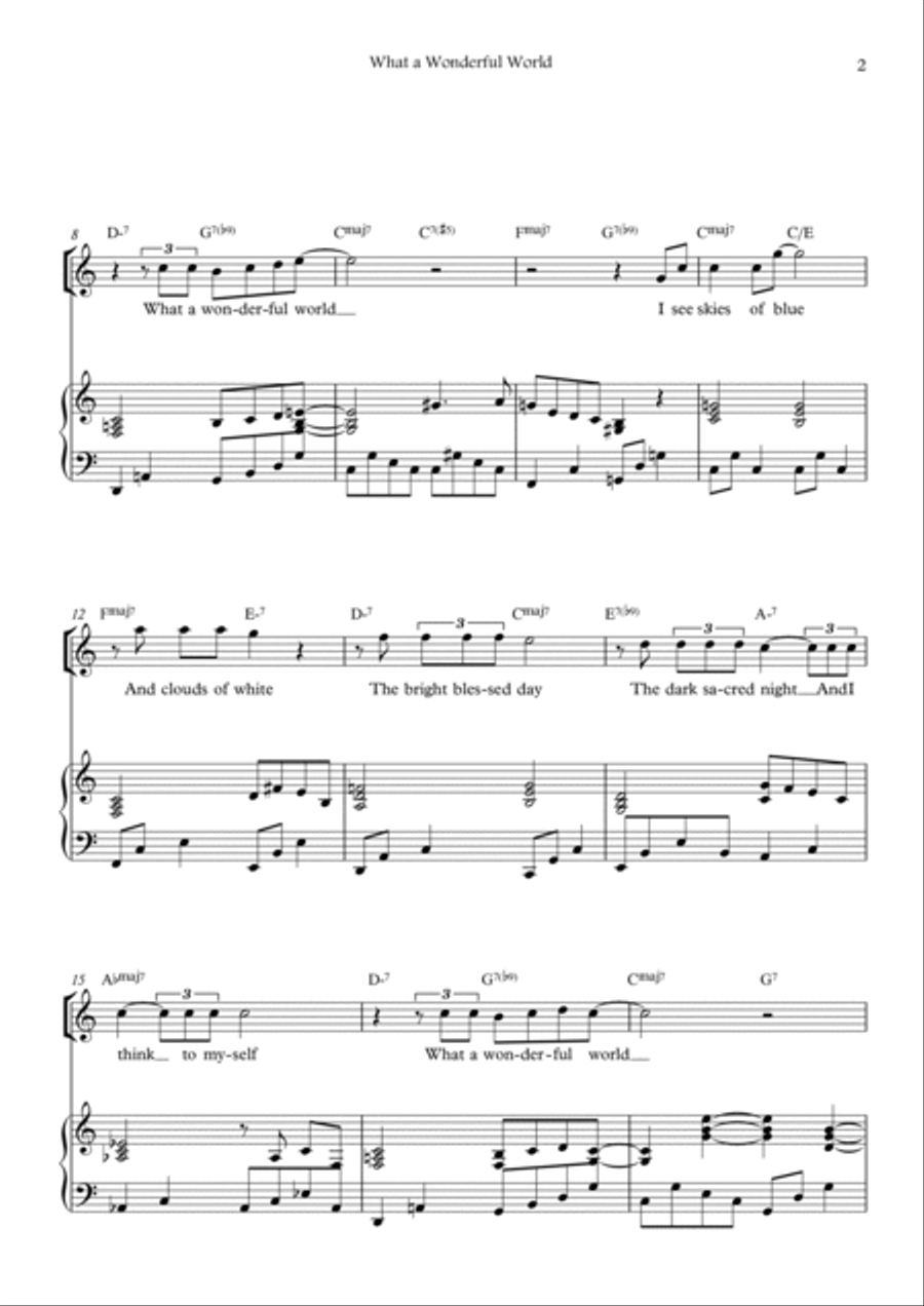 What A Wonderful World Voice scores gallery preview page 2
