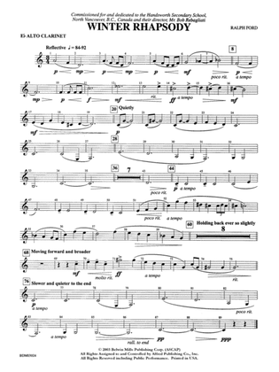 Winter Rhapsody: E-flat Alto Clarinet