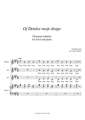 Book cover for Oj Detešce moje drago, SAA and piano
