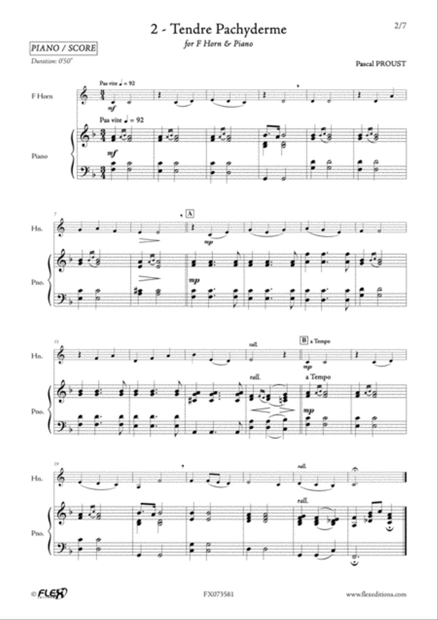The F Horn du cote de chez Proust - Beginners - Volume 1 Piano Accompaniment scores gallery preview page 4