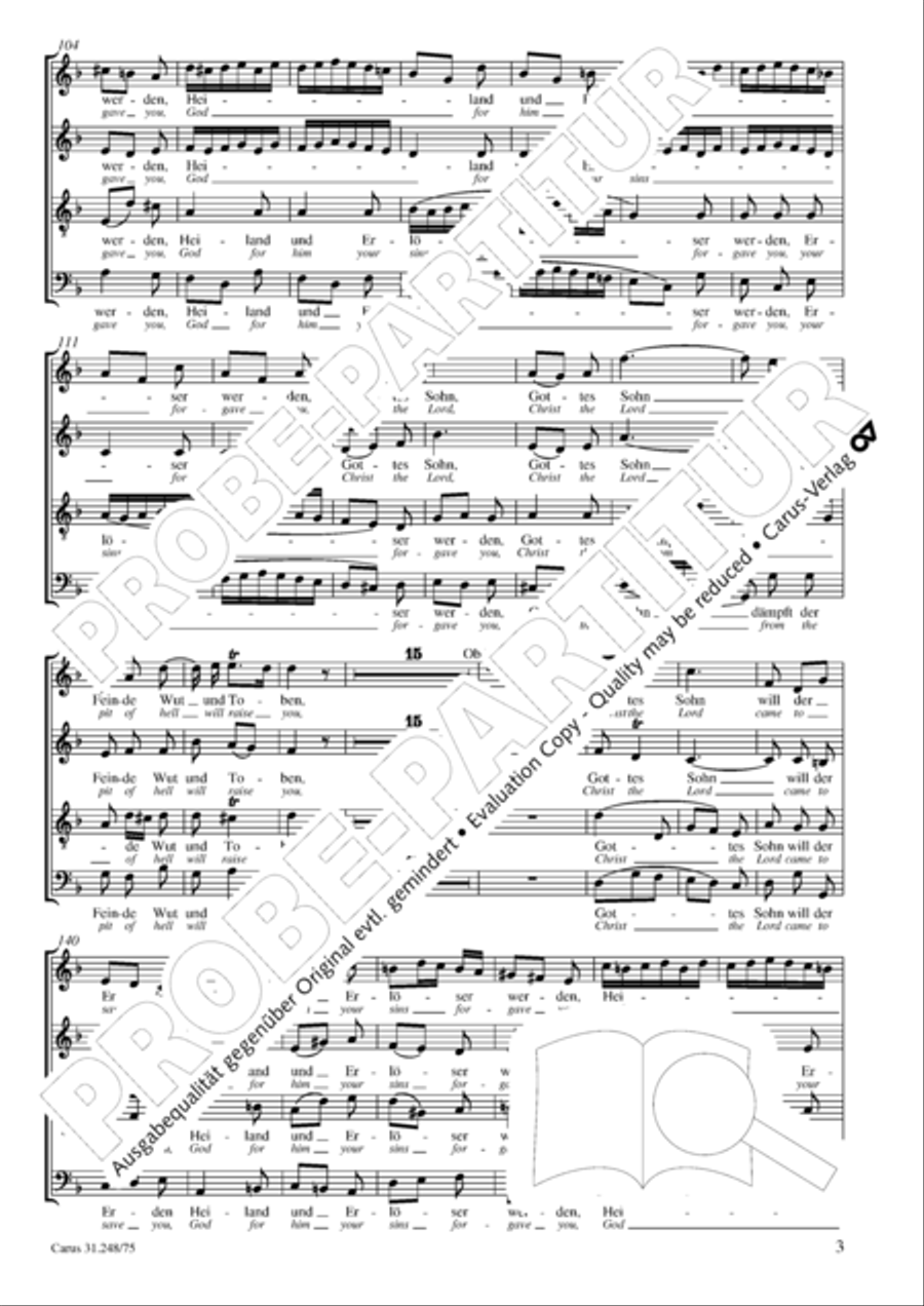 Christmas Oratorio (Weihnachtsoratorium, Teile IV-VI) 4-Part scores gallery preview page 4