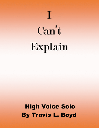 I Can't Explain (high voice solo)