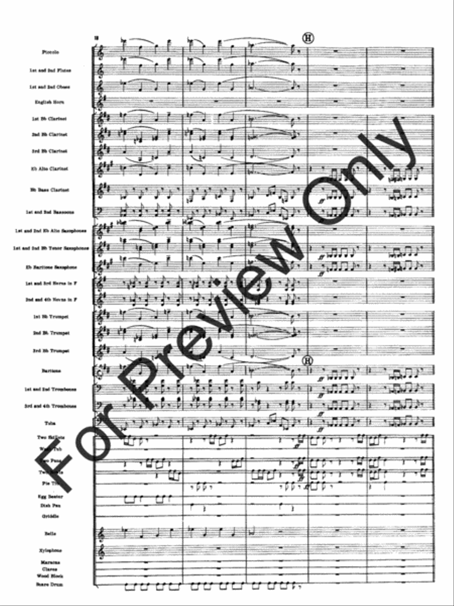 Variations On A Kitchen Sink Concert Band scores gallery preview page 21