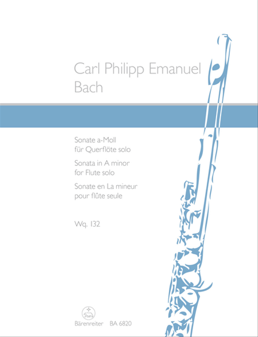 Sonate en La mineur for Solo Flute a minor Wq 132