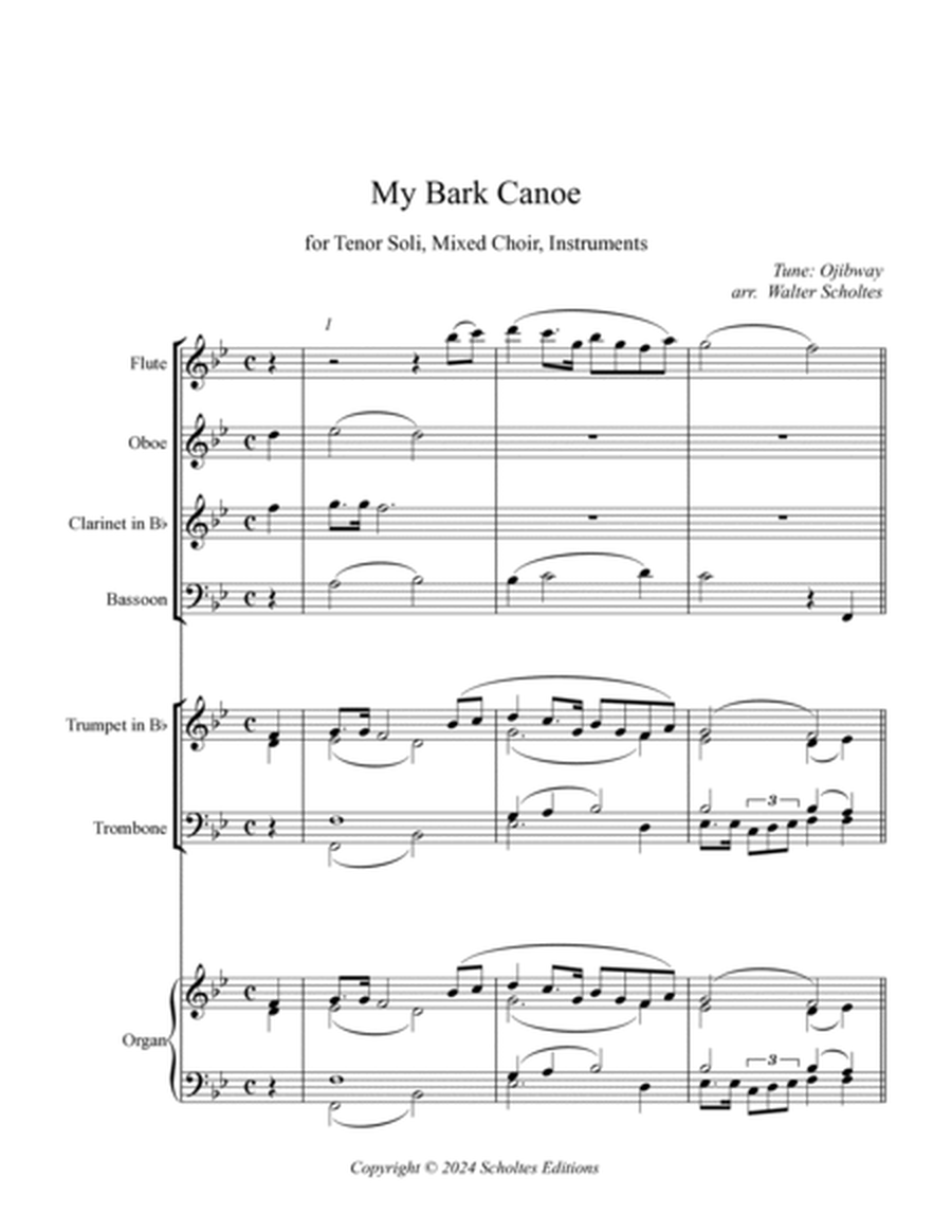 My bark Canoe –– Score and Parts
