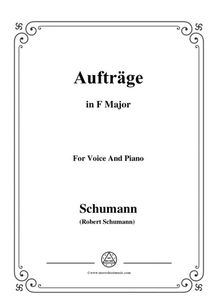 Schumann-Aufträge,in F Major,Op.77,No.5,for Voice and Piano image number null