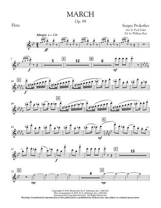 March, Op. 99 - Flute