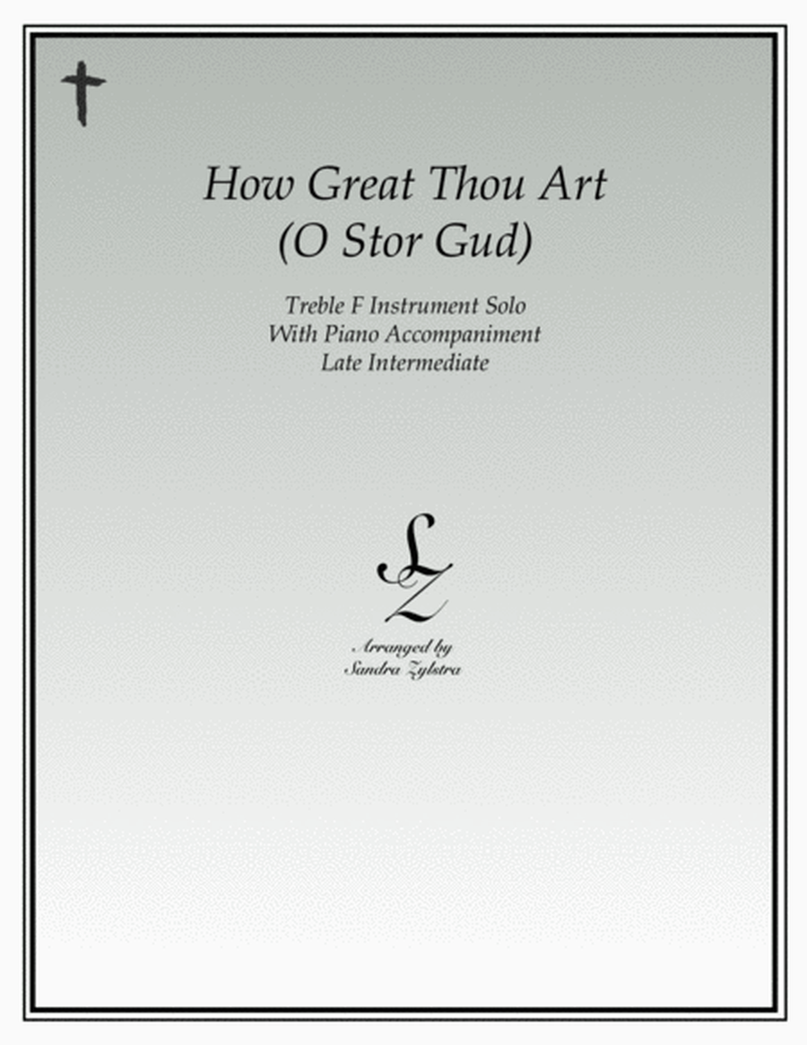 How Great Thou Art (treble F instrument solo) image number null