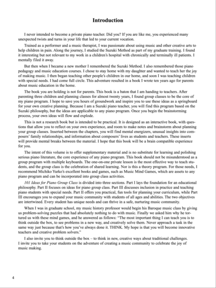 101 Ideas for Piano Group Class Piano Solo scores gallery preview page 3