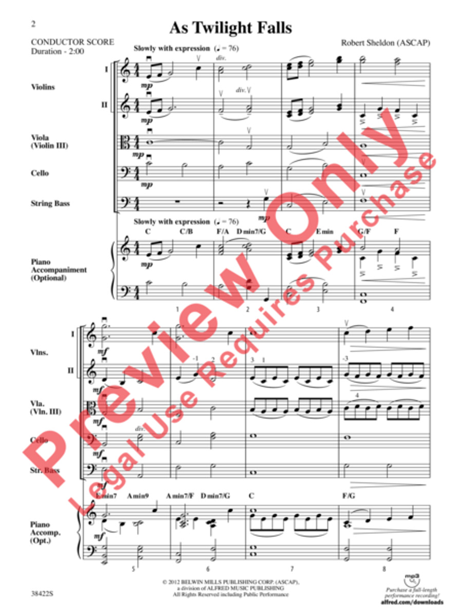 As Twilight Falls As Twilight Falls String Orchestra scores gallery preview page 3