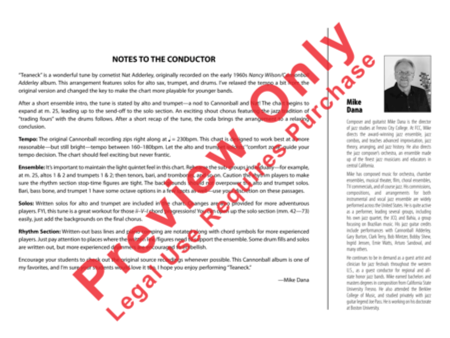 Teaneck Teaneck Jazz Ensemble scores gallery preview page 19
