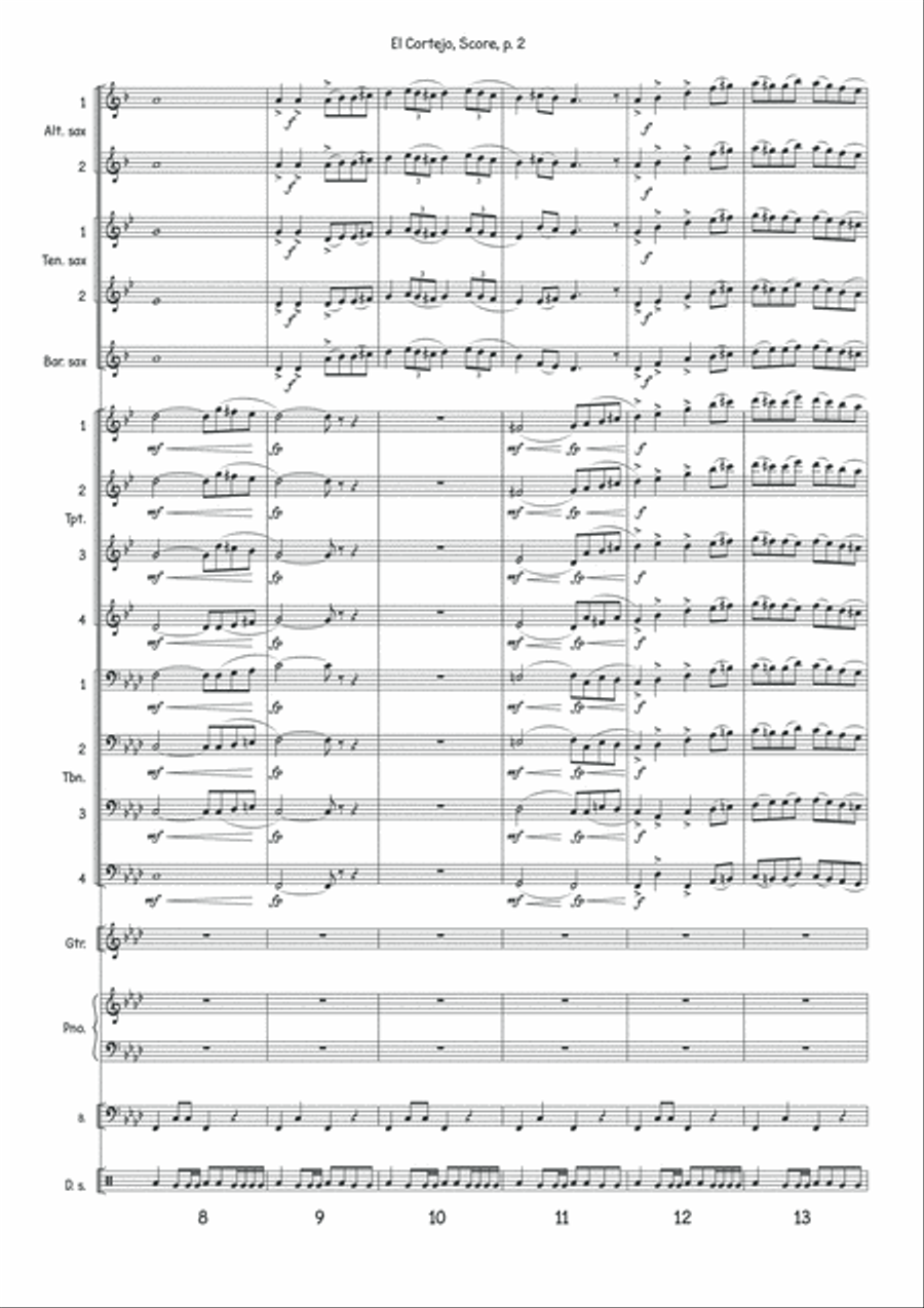 El cortejo El cortejo Jazz Ensemble scores gallery preview page 4