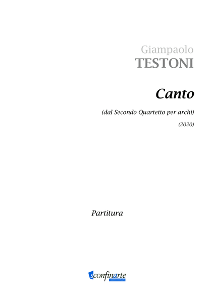 Giampaolo Testoni: CANTO (ES-20-004)