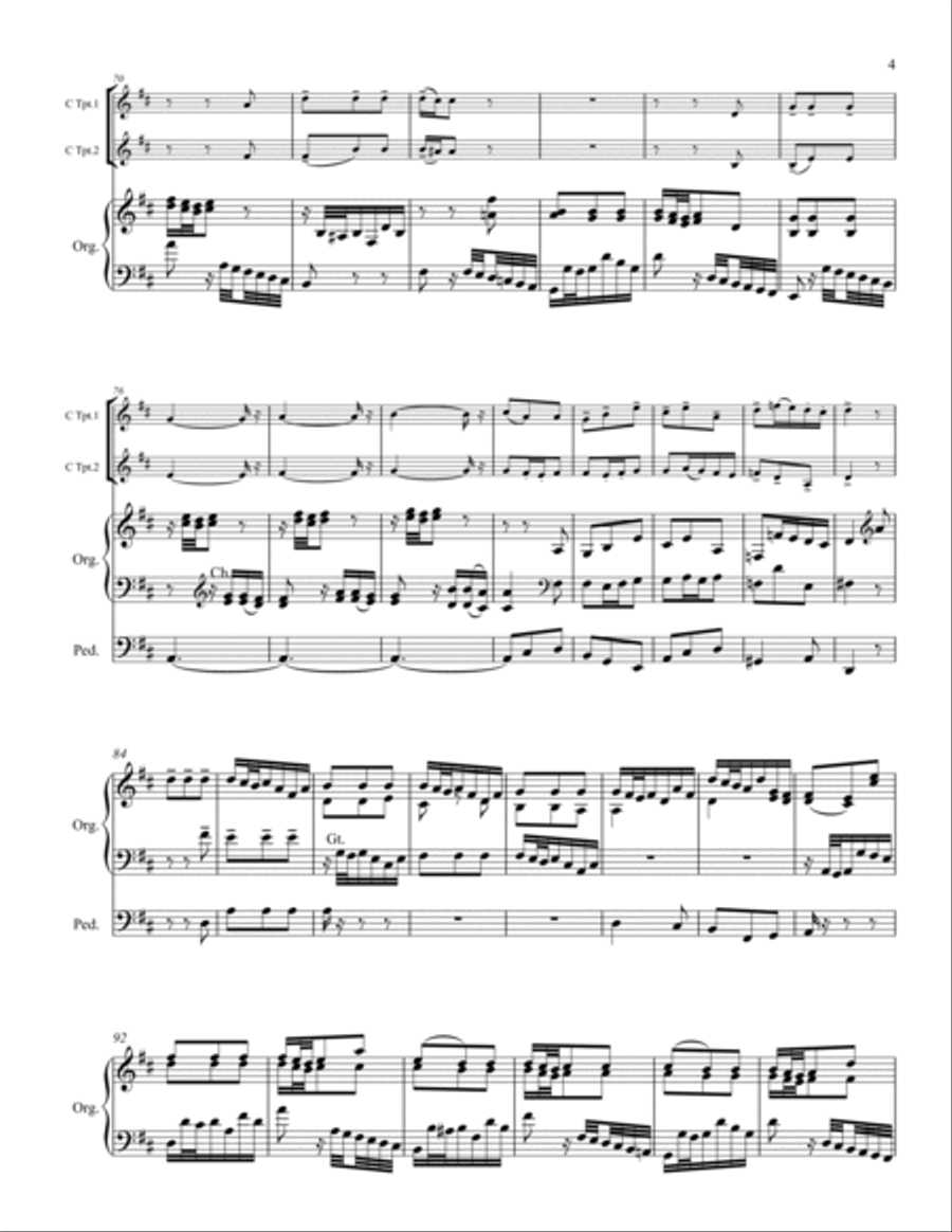 My Spirit Be Joyful - Two Trumpets and Organ Trumpet Duet scores gallery preview page 5