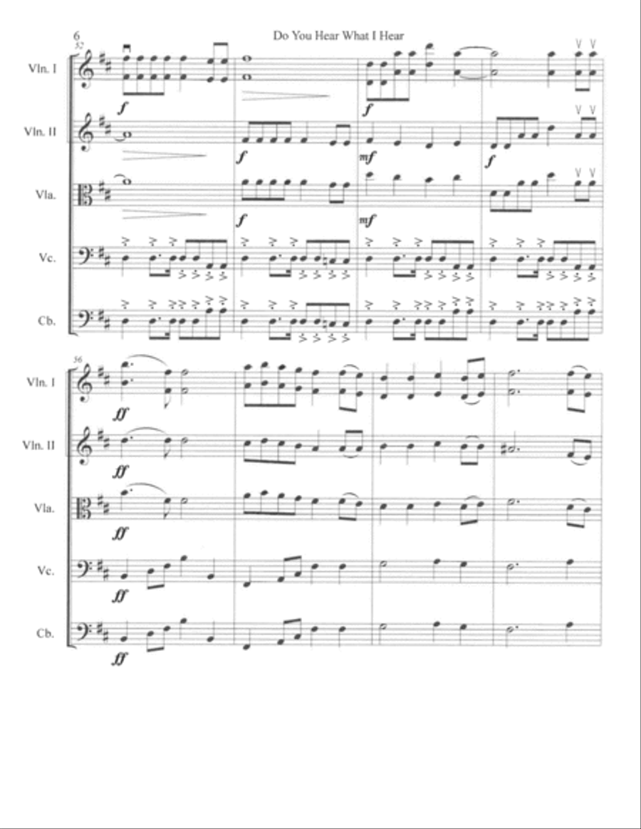 Do You Hear What I Hear String Orchestra scores gallery preview page 6