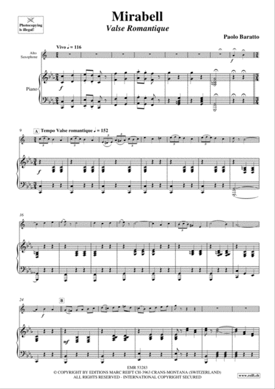 Mirabell Alto Saxophone scores gallery preview page 4