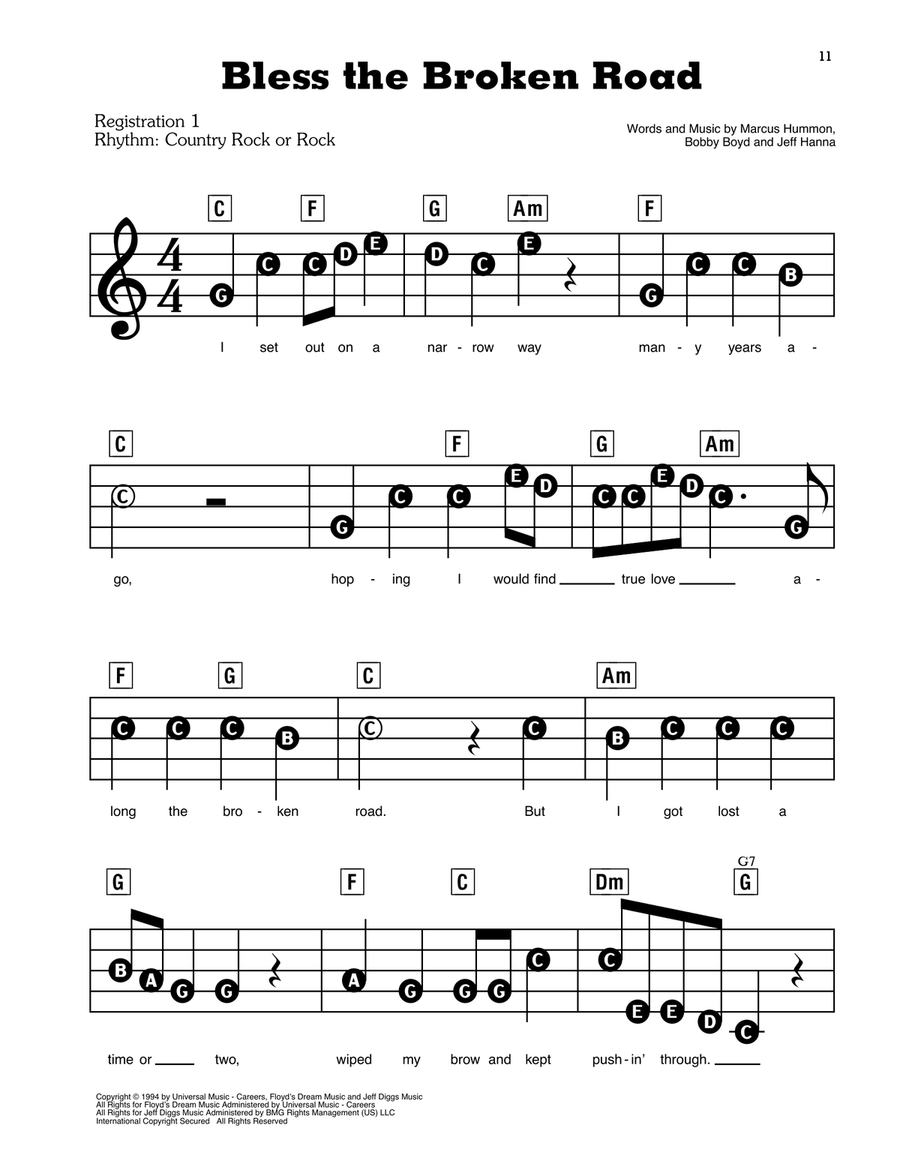 Bless The Broken Road Bless The Broken Road Piano, Vocal scores gallery preview page 1
