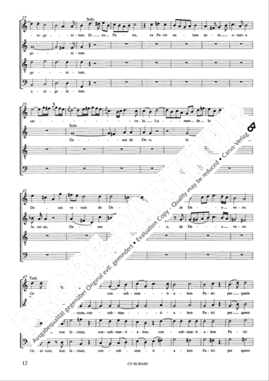 Mass in C Major 4-Part scores gallery preview page 13