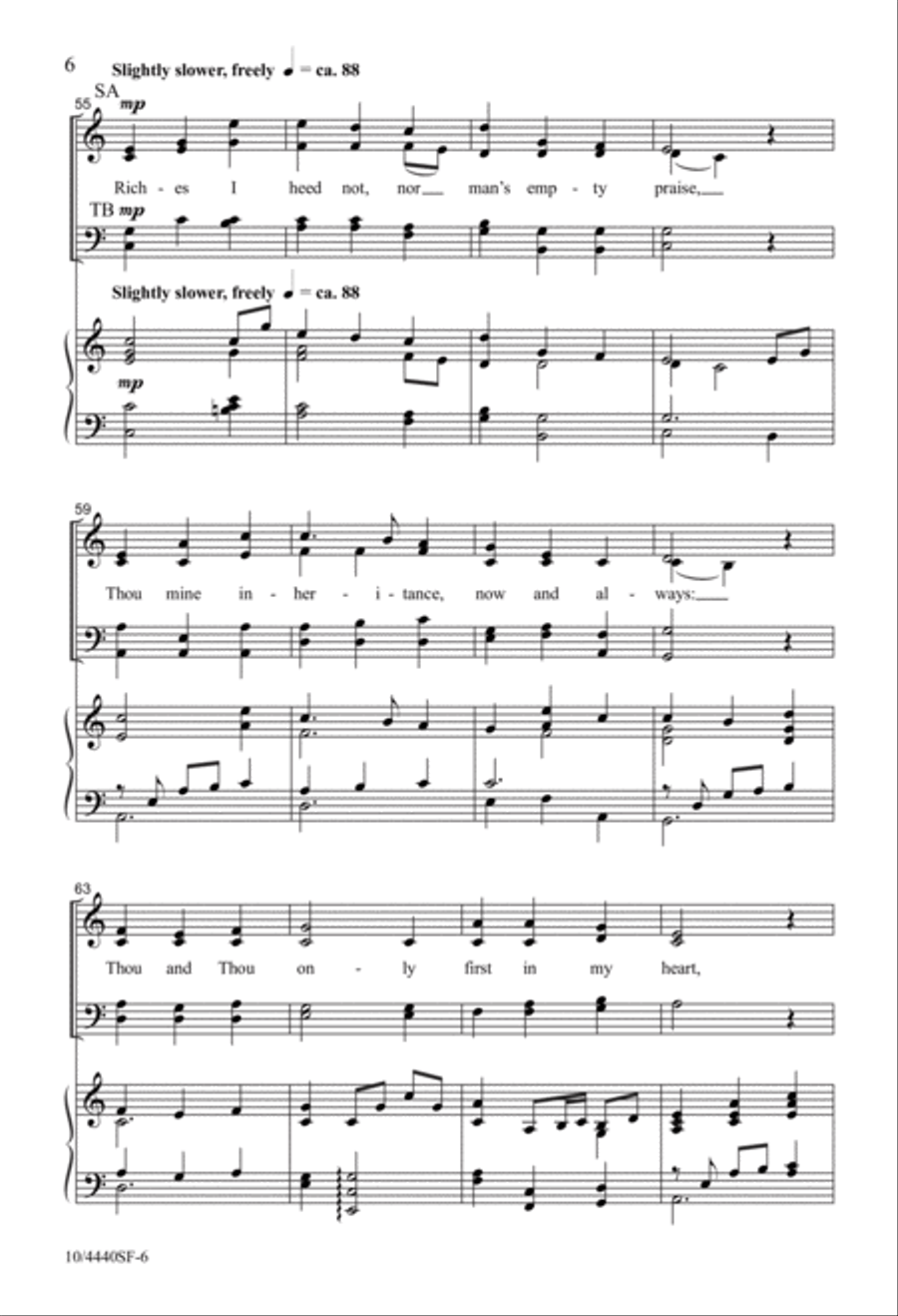 Be Thou My Vision 4-Part scores gallery preview page 6