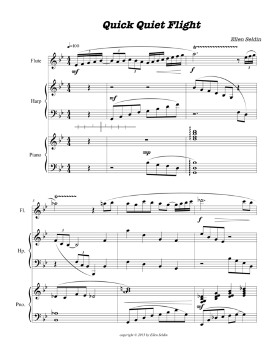 Quick Quiet Flight Flute scores gallery preview page 1