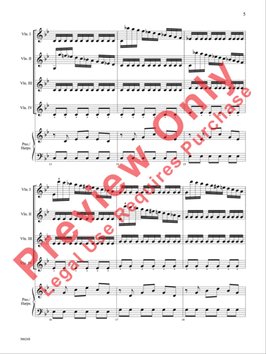Violins Go Vivaldi -- Two Movements for Violin Quartet Small Ensemble scores gallery preview page 6