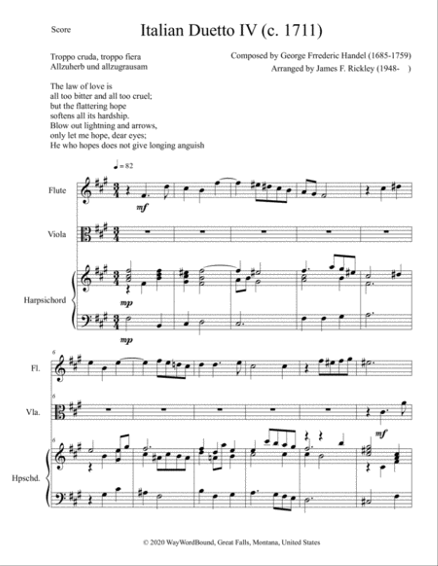 Italian Duetto 4 Italian Duetto 4 Small Ensemble scores gallery preview page 1