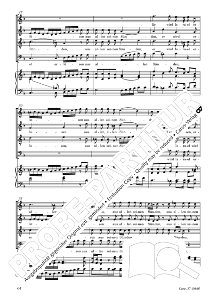 Ein Lammlein geht und tragt die Schuld 4-Part scores gallery preview page 65